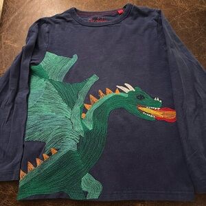 Boys Mini Boden Superstitch long sleeves sleeve T-shirt size 8-9